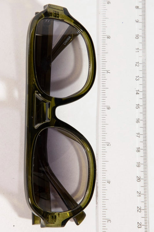 Thick Frame Retro Straight Aviator Sunglasses
