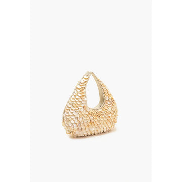 Rainbow Shell Beaded Round Hand-Held Bag