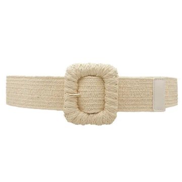 Straw Wrapped Rectangle Elastic Belt