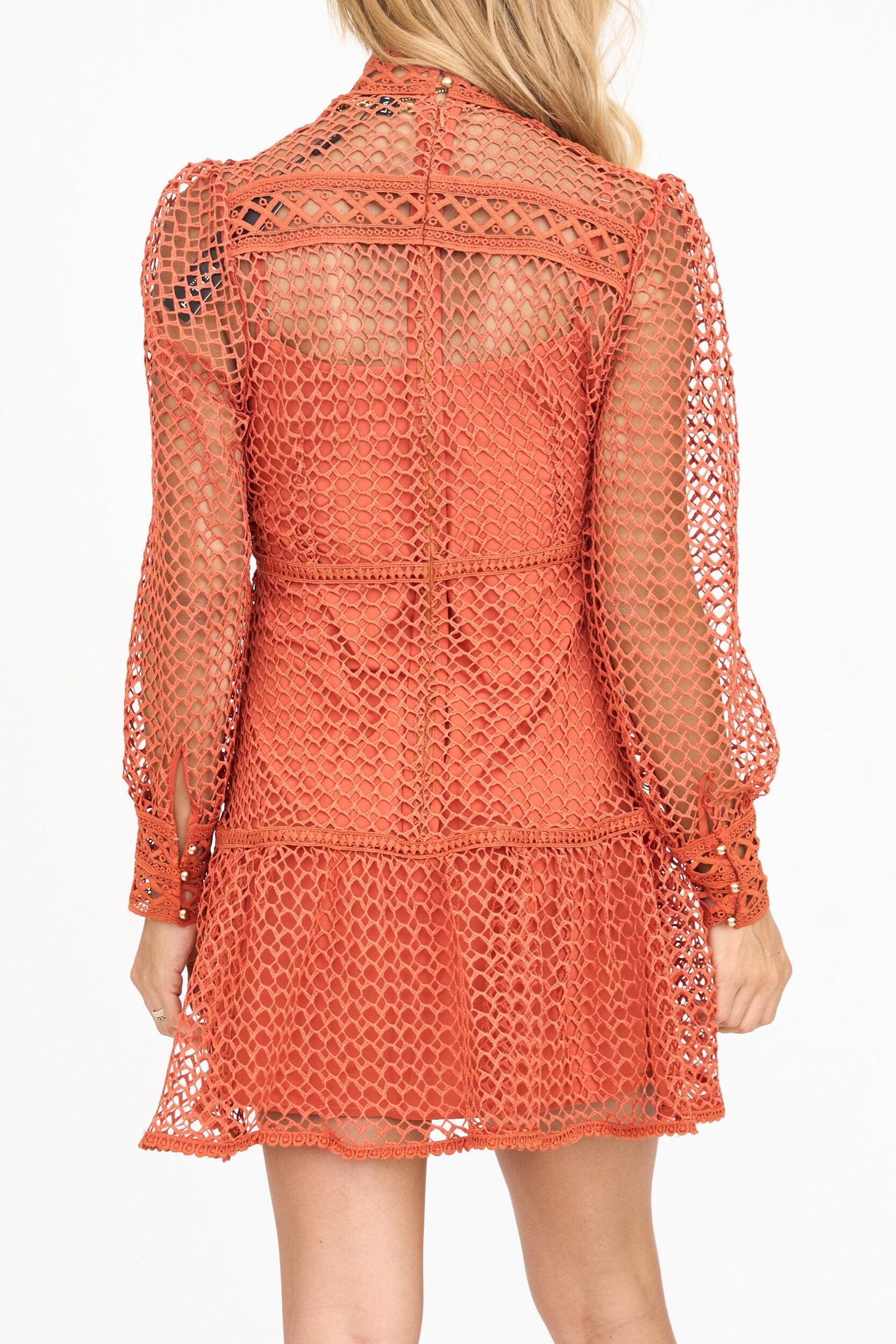 Fishnet Lace Mini Dress