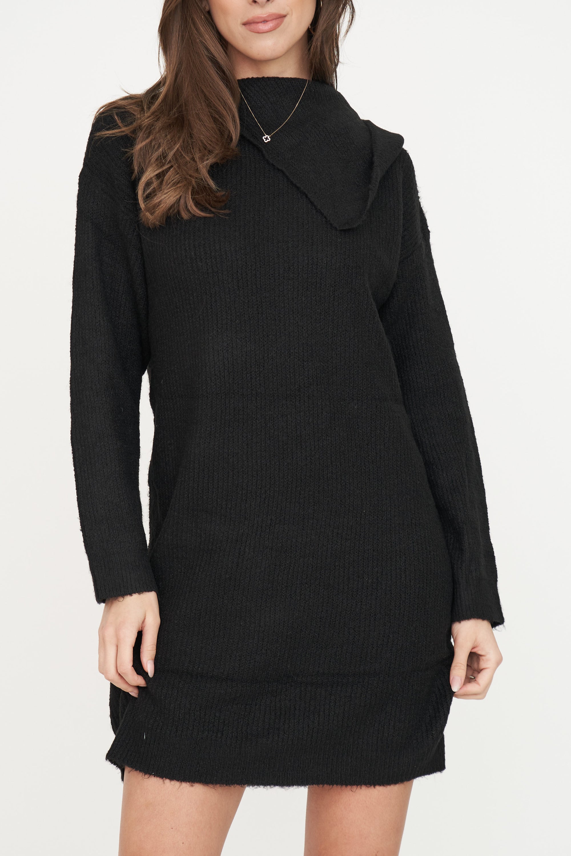 Arosa Asymmetric Turtleneck Sweater Dress